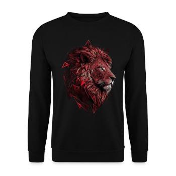 Léo Amoureux des Animaux Cadeau Motif Animal Afrique - Sweat-shirt Unisexe - noir - Devant - Alina (178cm) & Michal (187cm)