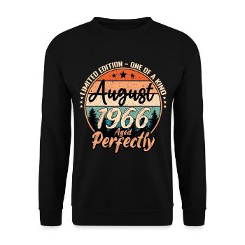 August 1966 anniversary 1966 legends August - Unisex Sweatshirt - black - Front - Alina (178cm) & Michal (187cm)