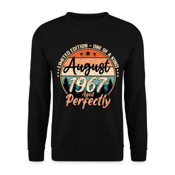 Août 1967 anniversaire 1967 légendes Août - Sweat-shirt Unisexe - noir - Devant - Alina (178cm) & Michal (187cm)