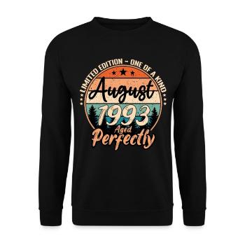 August 1993 Jubiläum 1993 Legenden August - Unisex Pullover - Schwarz - Vorne - Alina (178cm) & Michal (187cm)