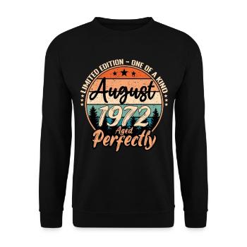 August 1972 anniversary 1972 legends August - Unisex Sweatshirt - black - Front - Alina (178cm) & Michal (187cm)