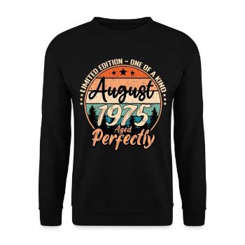 Août 1975 anniversaire 1975 légendes Août - Sweat-shirt Unisexe - noir - Devant - Alina (178cm) & Michal (187cm)