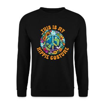 Hippie Peace Sign Peace Flowers Flower Child - Sweat-shirt Unisexe - noir - Devant - Alina (178cm) & Michal (187cm)