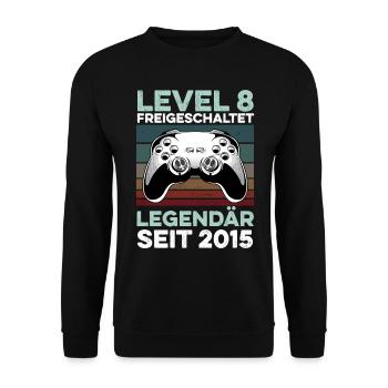 Niveau 8 ans 8e anniversaire année 2015 Jeunes joueurs - Sweat-shirt Unisexe - noir - Devant - Alina (178cm) & Michal (187cm)
