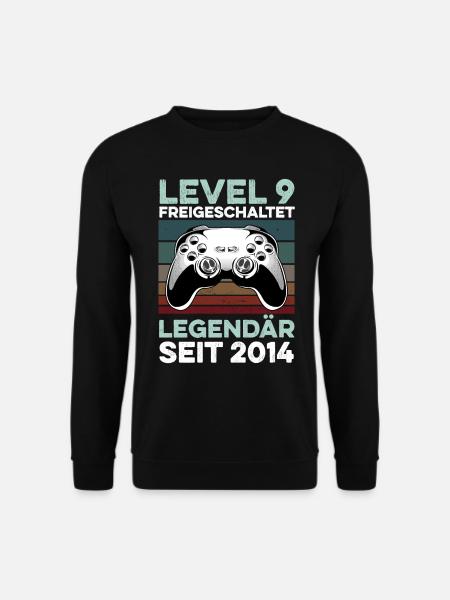 Level 9 Years 9th Birthday Year 2014 Young Gamers - Unisex Sweatshirt - black