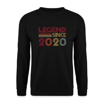 2020 Geburtstag Legend since Retro Vintage - Unisex Pullover - Schwarz - Vorne - Alina (178cm) & Michal (187cm)