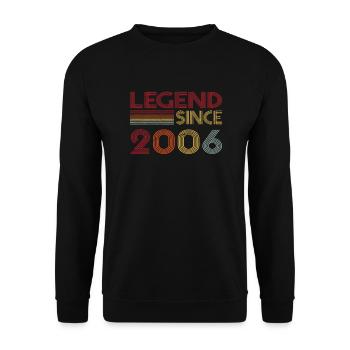 2006 Birthday Legend since Retro Vintage - Unisex Sweatshirt - black - Front - Alina (178cm) & Michal (187cm)