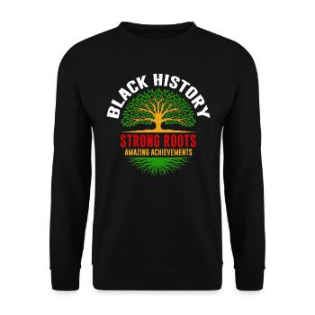 Black History - Unisex Sweatshirt - black - Front - Alina (178cm) & Michal (187cm)