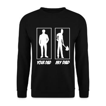 Ton père mon père ouvrier de la construction papa - Sweat-shirt Unisexe - noir - Devant - Alina (178cm) & Michal (187cm)