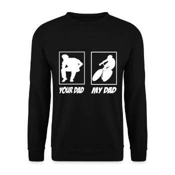 Ton père mon père vélo de route papa - Sweat-shirt Unisexe - noir - Devant - Alina (178cm) & Michal (187cm)