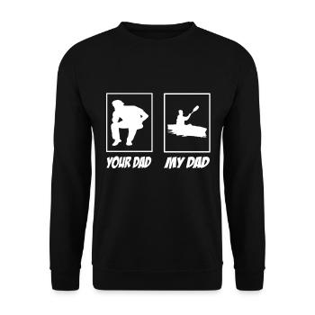 Your Dad My Dad Rowing Dad - Unisex Sweatshirt - black - Front - Alina (178cm) & Michal (187cm)