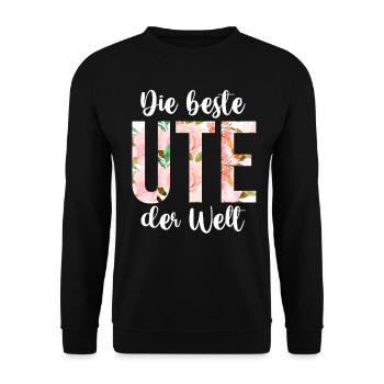 Ute - Unisex Pullover - Schwarz - Vorne - Alina (178cm) & Michal (187cm)