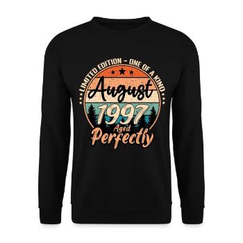 August 1997 anniversary 1997 legends August - Unisex Sweatshirt - black - Front - Alina (178cm) & Michal (187cm)