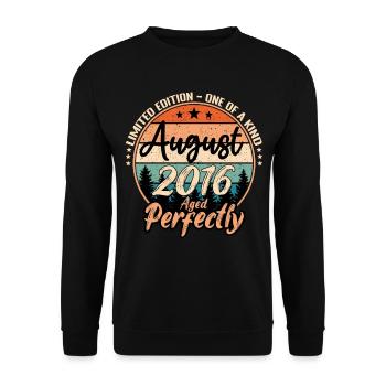 August 2016 Jubiläum 2016 Legenden August - Unisex Pullover - Schwarz - Vorne - Alina (178cm) & Michal (187cm)