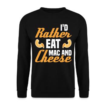 Macaroni au fromage macaroni et pâtes au fromage - Sweat-shirt Unisexe - noir - Devant - Alina (178cm) & Michal (187cm)