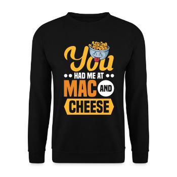 Macaroni au fromage macaroni et pâtes au fromage - Sweat-shirt Unisexe - noir - Devant - Alina (178cm) & Michal (187cm)