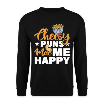 Macaroni au fromage macaroni et pâtes au fromage - Sweat-shirt Unisexe - noir - Devant - Alina (178cm) & Michal (187cm)