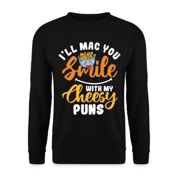 Macaroni au fromage macaroni et pâtes au fromage - Sweat-shirt Unisexe - noir - Devant - Alina (178cm) & Michal (187cm)