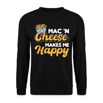 Macaroni au fromage macaroni et pâtes au fromage - Sweat-shirt Unisexe - noir - Devant - Alina (178cm) & Michal (187cm)