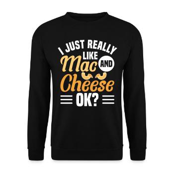 Macaroni au fromage macaroni et pâtes au fromage - Sweat-shirt Unisexe - noir - Devant - Alina (178cm) & Michal (187cm)