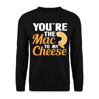 Macaroni au fromage Macaroni au fromage Pâtes et macaronis au fromage - Sweat-shirt Unisexe - noir - Devant - Alina (178cm) & Michal (187cm)