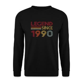 1990 Birthday Legend depuis Retro Vintage - Sweat-shirt Unisexe - noir - Devant - Alina (178cm) & Michal (187cm)