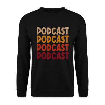 Podcast Retro - Unisex Sweatshirt - black - Front - Alina (178cm) & Michal (187cm)
