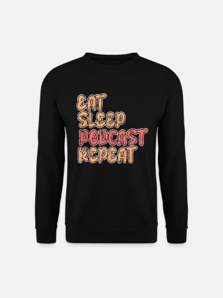 Essen Schlafen Podcast - Unisex Pullover - Schwarz