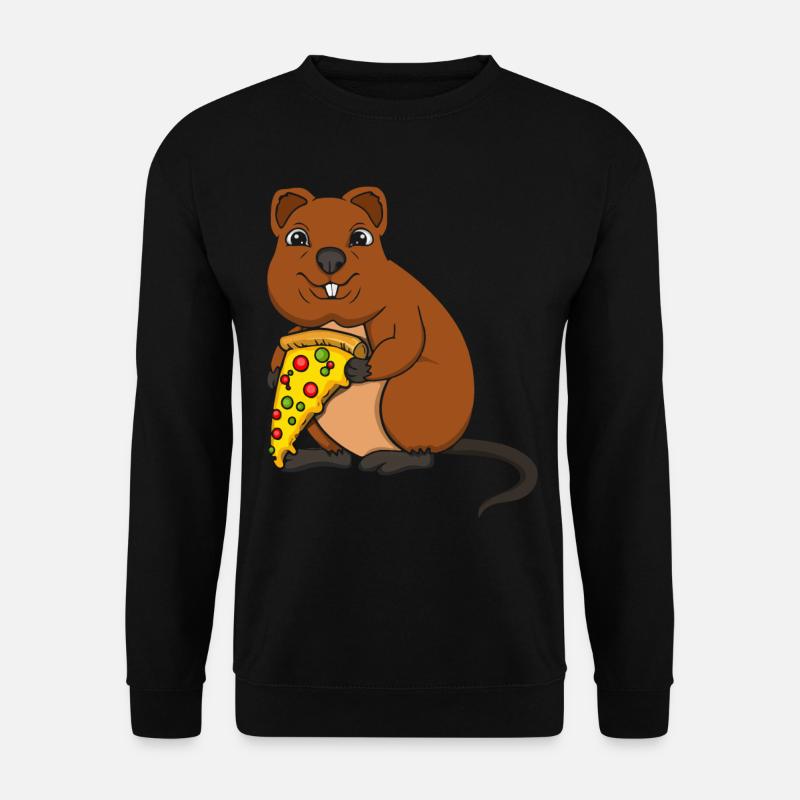 Pizzaflüsterer Quokka-Liebhaber Wildtier Tier - Unisex Pullover - Schwarz