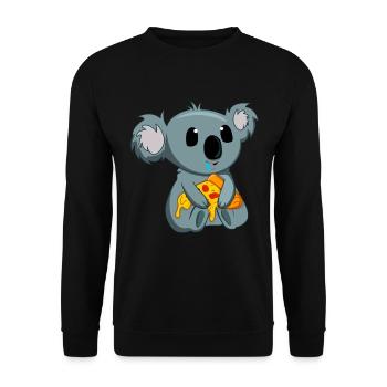 Pizza lover Koala Whisperer - Unisex Sweatshirt - black - Front - Alina (178cm) & Michal (187cm)