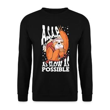 A.s.a.p. So Langsam Wie Möglich Wildtiere - Unisex Pullover - Schwarz - Vorne - Alina (178cm) & Michal (187cm)
