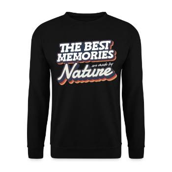 La nature fait les meilleurs souvenirs de - Sweat-shirt Unisexe - noir - Devant - Alina (178cm) & Michal (187cm)