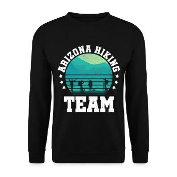 Arizona Hiking Team Mountain Camper Trekking Randonneurs - Sweat-shirt Unisexe - noir - Devant - Alina (178cm) & Michal (187cm)