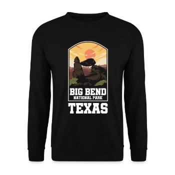 Big Bend National Park Texas American - Unisex Sweatshirt - black - Front - Alina (178cm) & Michal (187cm)