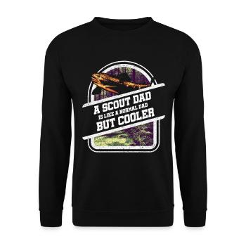 A Boy Scout dad is like a normal dad: - Unisex Sweatshirt - black - Front - Alina (178cm) & Michal (187cm)