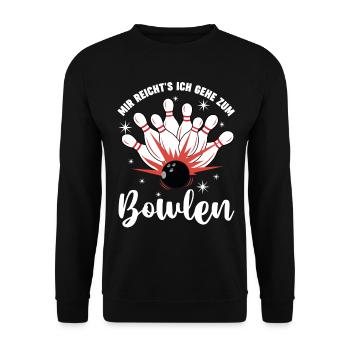 Bowler Bowlen Kegeln Bowling - Unisex Pullover - Schwarz - Vorne - Alina (178cm) & Michal (187cm)