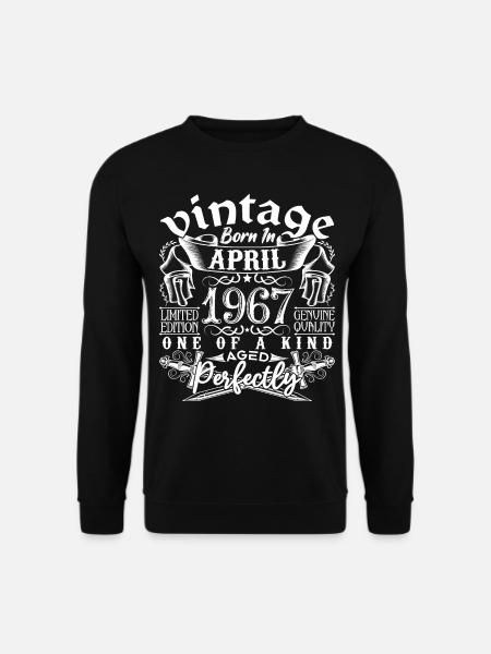 1967 April 1967 Jubiläum April 1967 April - Unisex Pullover - Schwarz