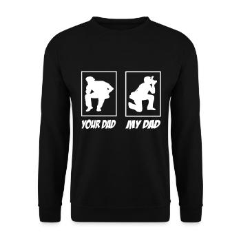 My Dad Your Dad Photographer Dad - Unisex Sweatshirt - black - Front - Alina (178cm) & Michal (187cm)