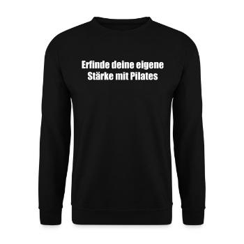 Pilates - Erfinde deine eigene Stärke mit Pilates - Unisex Pullover - Schwarz - Vorne - Alina (178cm) & Michal (187cm)