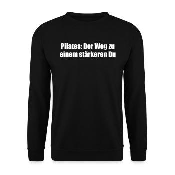 Pilates - Pilates: Der Weg zu einem stärkeren Du - Unisex Pullover - Schwarz - Vorne - Alina (178cm) & Michal (187cm)