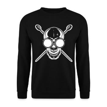 Baguettes Joueur de tambour Batteur Musicien Batteur - Sweat-shirt Unisexe - noir - Devant - Alina (178cm) & Michal (187cm)