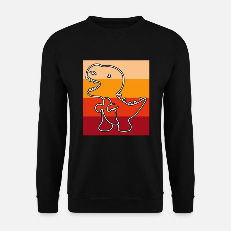 Dino Dinosaur Retro - Unisex Sweatshirt - black