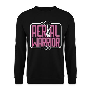 Aerial Silk / Aerial Yoga / Aerial Acrobatics Designs - Unisex Sweatshirt - black - Front - Alina (178cm) & Michal (187cm)