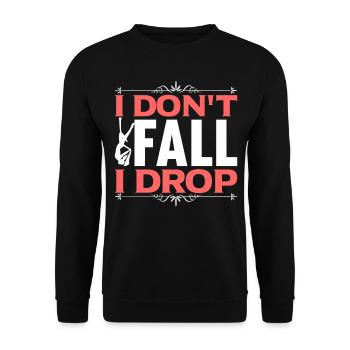 Aerial Silk / Aerial Yoga / Aerial Acrobatics Designs - Unisex Sweatshirt - black - Front - Alina (178cm) & Michal (187cm)