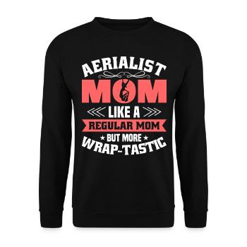 Aerial Silk / Aerial Yoga / Luftakrobatik Designs - Unisex Pullover - Schwarz - Vorne - Alina (178cm) & Michal (187cm)