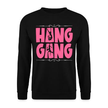 Aerial Silk / Aerial Yoga / Aerial Acrobatics Designs - Unisex Sweatshirt - black - Front - Alina (178cm) & Michal (187cm)