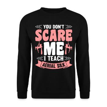Aerial Silk / Aerial Yoga / Aerial Acrobatics Designs - Unisex Sweatshirt - black - Front - Alina (178cm) & Michal (187cm)