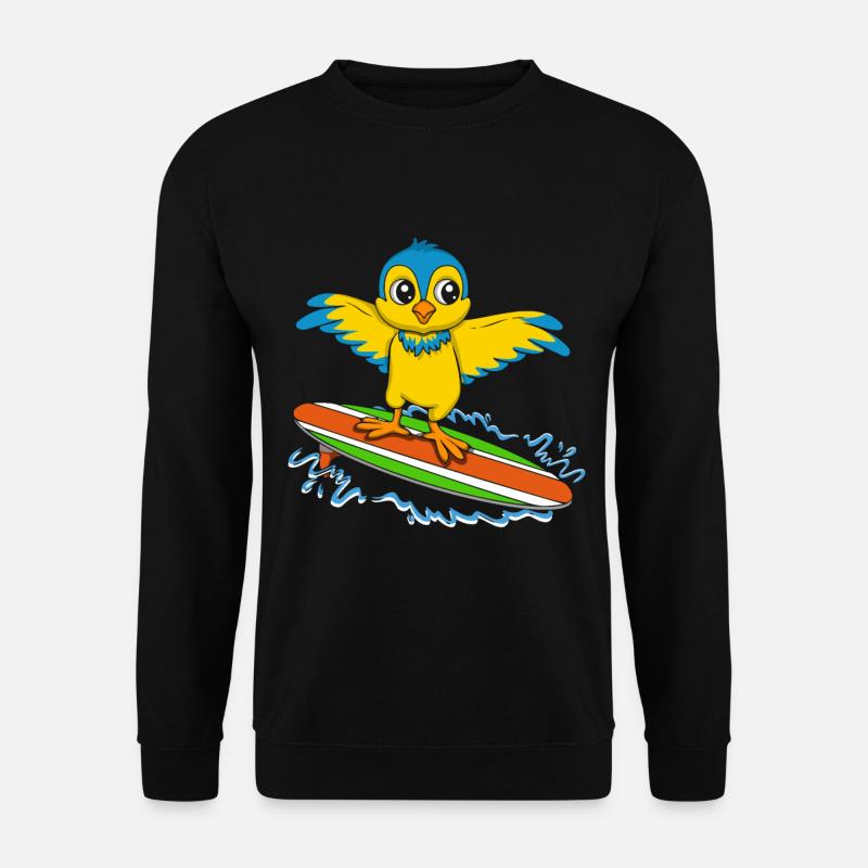 Surfen Tier Ornithologie Vogelbeobachtung - Unisex Pullover - Schwarz