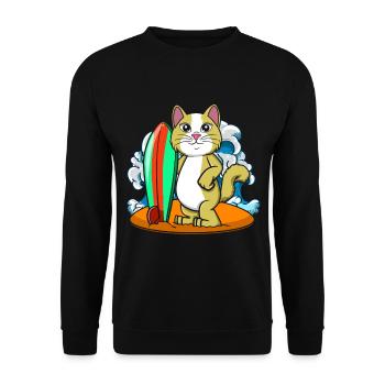 Planche de surf Cat Lovers Surfers - Sweat-shirt Unisexe - noir - Devant - Alina (178cm) & Michal (187cm)