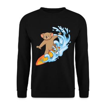 Koala lover Koala Whisperer Animal Surfer - Unisex Sweatshirt - black - Front - Alina (178cm) & Michal (187cm)